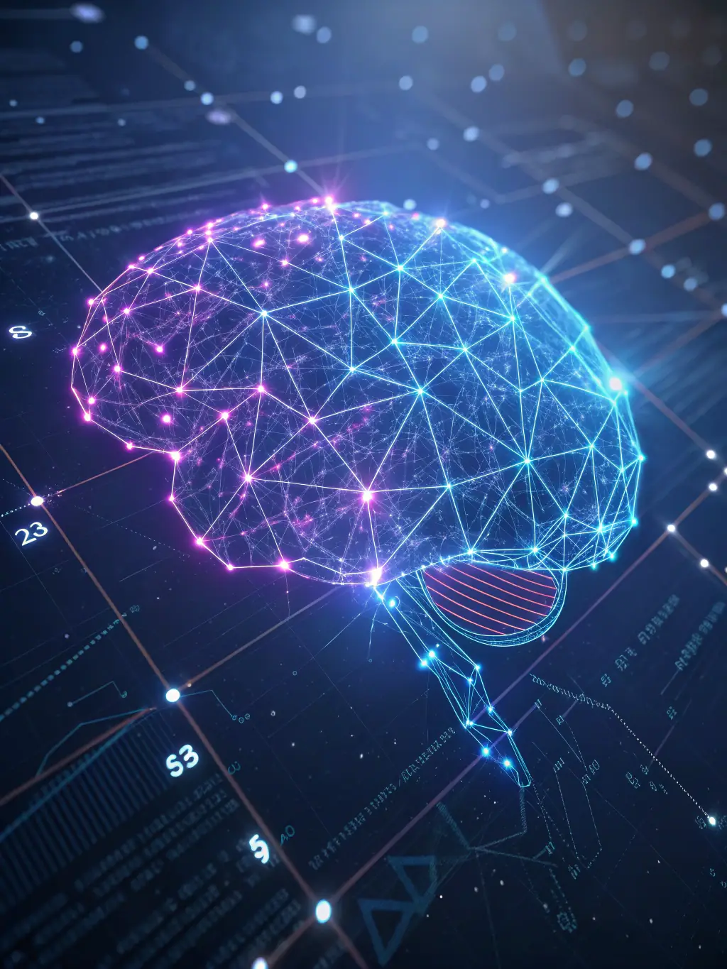 An abstract image representing innovative solutions, possibly a network of interconnected nodes or a futuristic car design.