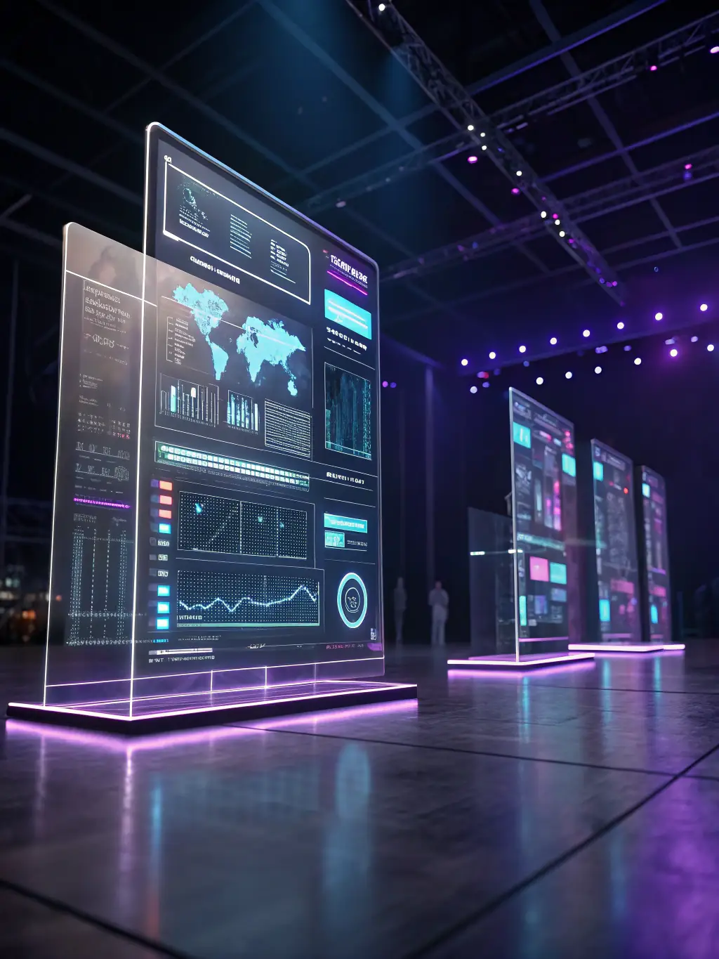 A futuristic interface showing AI algorithms optimizing automotive processes, highlighting Dual Drive's commitment to innovation.